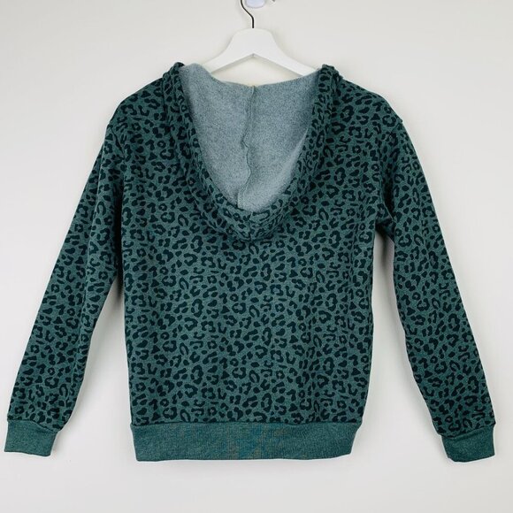 ALTERNATIVE Animal Print Hooded Sweatshirt Leopard Size XS - Picture 12 of 13
